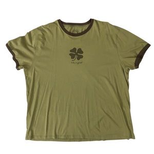 Life is good XXL 4 leaf clover green shirt- unisex